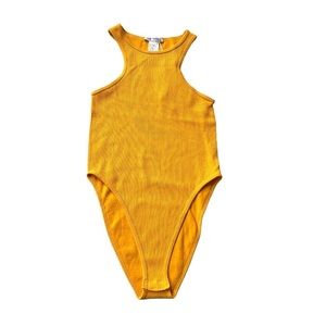 Zara Limitless Contour Collection Racerback Bodysuit Yellow Size XSmall to Small